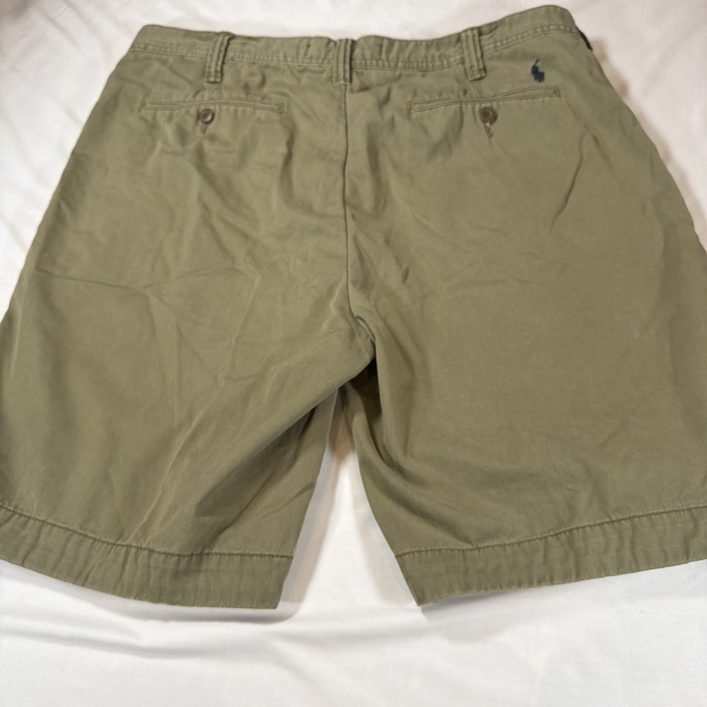 Polo Ralph Lauren Shorts Mens 38 Olive Green Relaxed Fit Chino 10 Inseam Casual - Picture 8 of 8